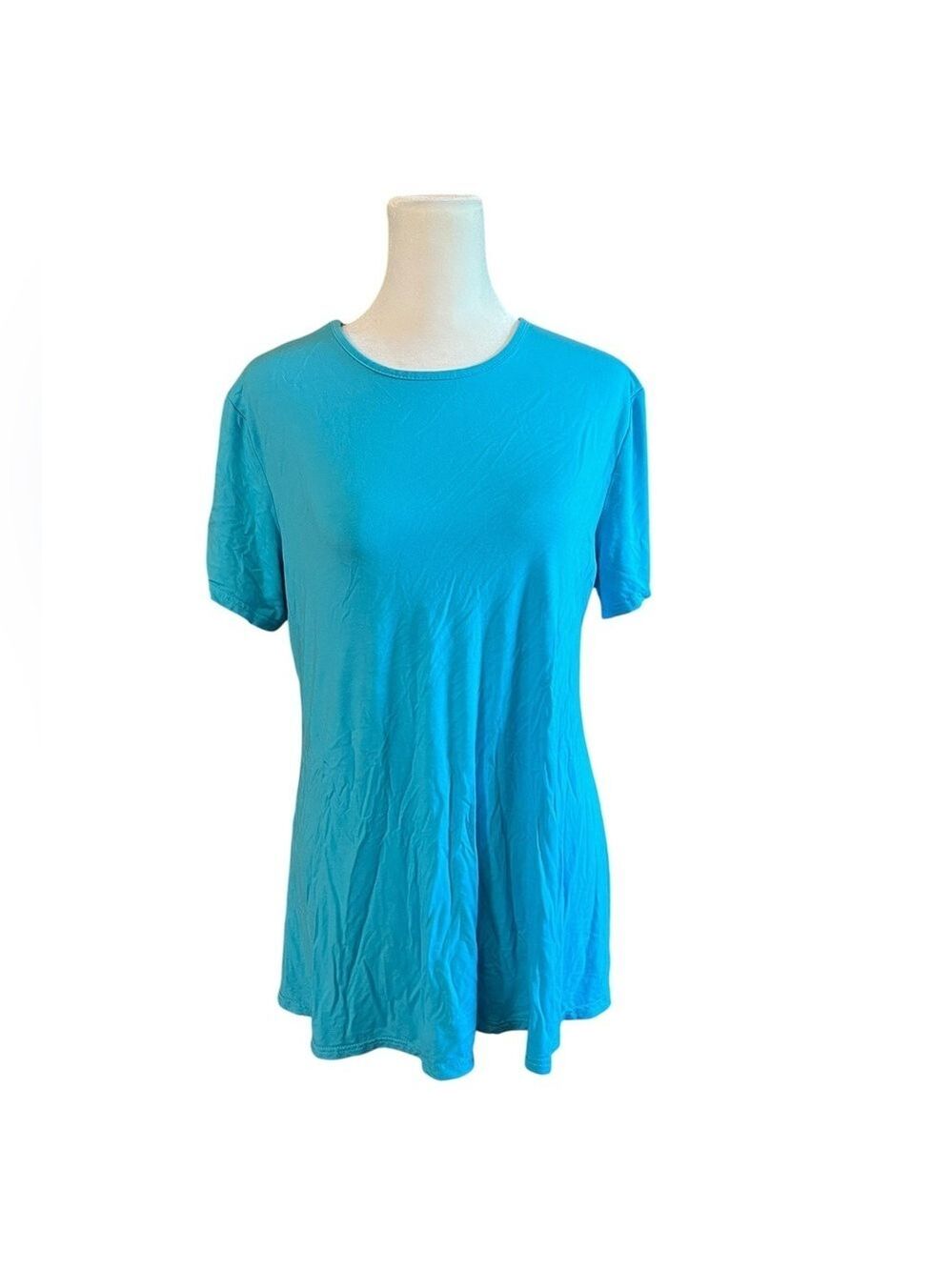 Women's Blue Short Sleeve Top